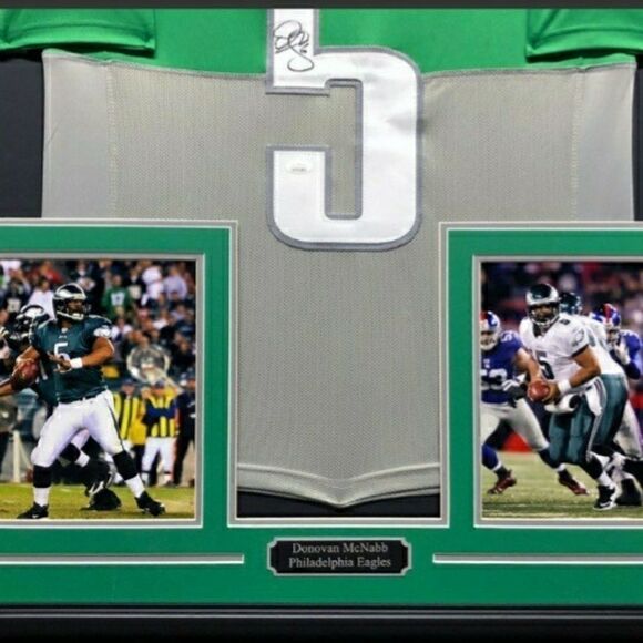 Donovan McNabb Custom Framed Autographed Jersey - Picture 4 of 5